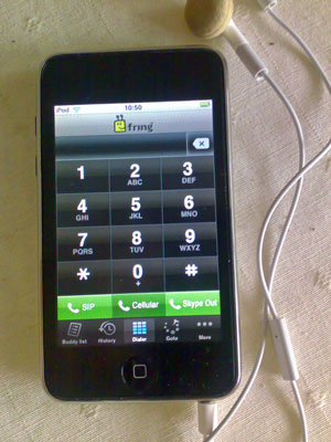 Voice call on iPod Touch using Fring