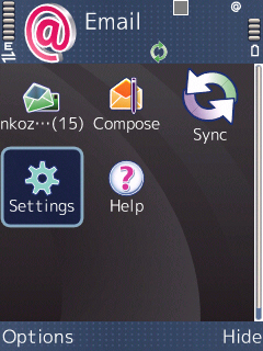 Nokia Email Menu